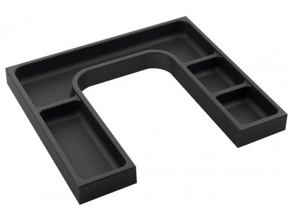 LINDO "U" organizér 372x36x323 mm, plast, antracit