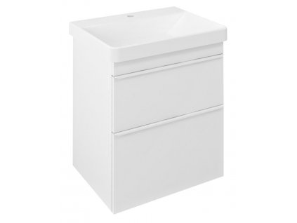 SITIA umývadlová skrinka 56,4x70x44,2cm, 2x zásuvka, biela matná