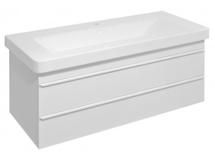 SITIA umývadlová skrinka 101,4x50x44,2cm, 2x zásuvka, biela matná
