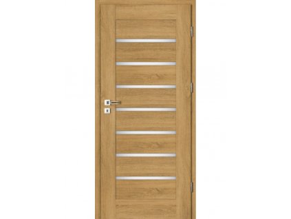 Interiérové dvere MELA 5 matné mliečne sklo (set: dvere + zárubňa)
