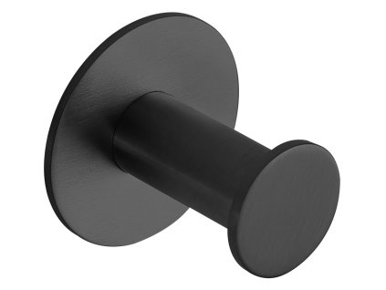 X-ROUND BLACK samolepiaci háčik, čierna mat