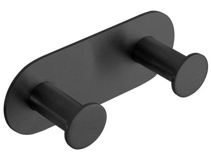 X-ROUND BLACK samolepiaci dvojháčik, čierna mat