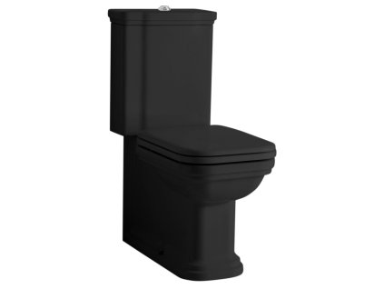 WALDORF WC kombi, spodný/zadný odpad, čierna-chrom