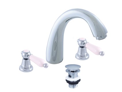 Vodovodná batéria umývadlová s výpusťou click-clack MORAVA RETRO (Rozmer 3/8'')