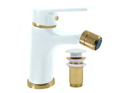 Vodovodná batéria bidetová COLORADO biela/zlato (Rozmer 3/8'')