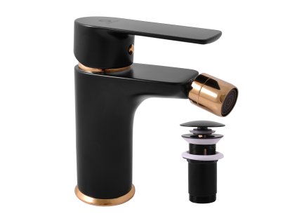 Vodovodná batéria bidetová VLTAVA čierna matná/zlato (Rozmer 3/8'')