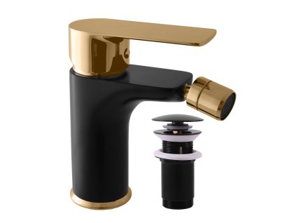 Vodovodná batéria bidetová VLTAVA čierna matná/zlato (Rozmer 3/8'')