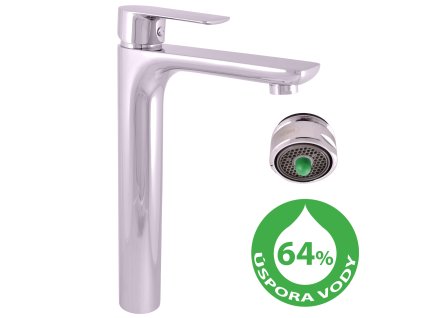 Sporiaca vodovodná batéria umývadlová, vysoká VLTAVA ECO (Rozmer 3/8'')