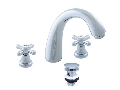 Vodovodná batéria umývadlová s výpusťou click-clack MORAVA RETRO (Rozmer 1/2'')