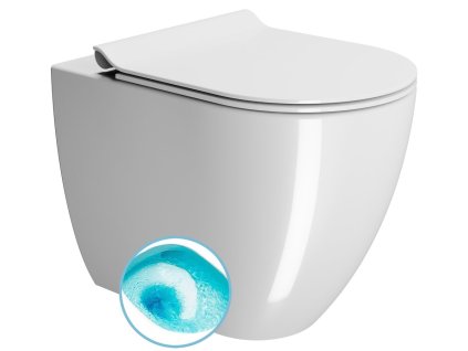 PURA WC misa stojaca, Swirlflush, 36x55cm spodný/zadný odpad, biela ExtraGlaze