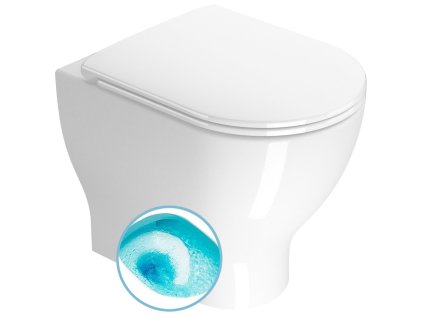 CITY PRO WC misa stojaca, Swirlflush, 35x52cm, spodný/zadný odpad, biela ExtraGlaze