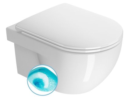 CITY PRO závesné WC, Swirlflush, 35x52cm, biela ExtraGlaze