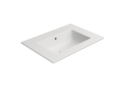 PURA keramické umývadlo Slim 62x46cm, bez otvoru, biela mat