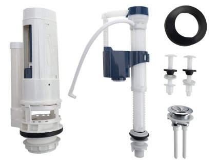 Splachovacia súprava s DUAL tlačidlom 49 mm, spodné napúšťanie 1/2", chróm