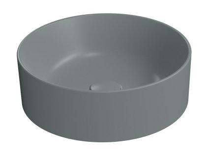KUBE X keramické umývadlo na dosku, priemer 40 cm, agave mat
