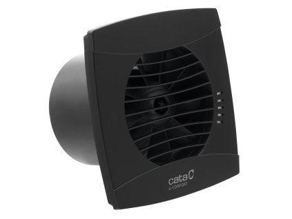 UC-10 TH kúpeľňový ventilátor axiálny s automatom, 8W, potrubie 100mm, čierna