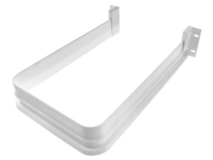 Výrezová šablóna na sifón pre dosku 16mm, 175x45x270mm, plast, biela