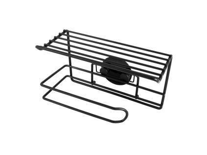 Drôtený držiak toaletného papiera na nalepenie 3M, čierna farba