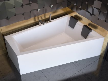Asymetrická vaňa INTIMA DUO (Varianta Nožičky k vani - Bez nožičiek, Rozmer vane - 180 × 125 cm, Spôsob prevedenia - Ľavé)