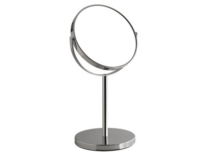ANNA kozmetické zrkadlo na postavenie, priemer 163mm, obojstranné, chróm