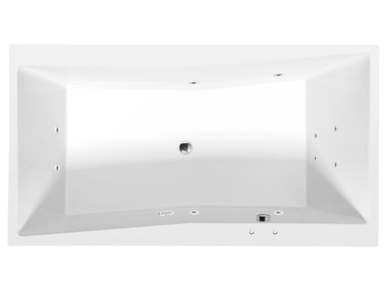 QUEST hydromasážna vaňa, 190x100x49cm, Active Hydro, chróm