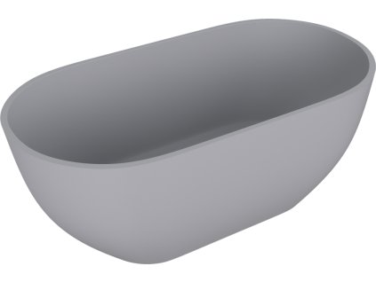 REDUTA voľne stojaca vaňa liaty mramor 171x81x58cm, šedá mat