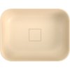 BANERA SQUARE umývadlo na dosku, liaty mramor, 50x36cm, béžová mat