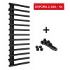 Akčný set: radiátor DARVEL čierna farba + ventil HYBRID (Varianta Farba - Čierna , Odporúčaná vykurovacia tyč - 600 W, Rozmer A - 50 cm, Rozmer C - 125 cm, Skutočný rozmer radiátora - 500 x…)