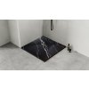 Štvorcová sprchová vanička VEXO MARBLE - čierna (Varianta Farba - Čierna , Nožičky k vani - Bez nožičiek, Rozmer A - 80 cm, Rozmer B - 80 cm)
