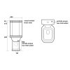 WALDORF WC kombi misa 40x68cm, spodný/zadný odpad, biela