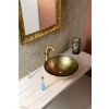 FIANNA sklenené umývadlo na dosku Ø 42 cm, bronz