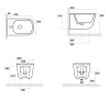 TRIBECA bidet závesný 35x54cm, čierna matná
