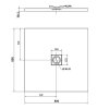 FLEXIA sprchová vanička z liateho mramoru 80x80cm, nastaviteľná veľkosť