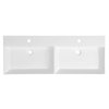 KARE 120 keramické dvojumývadlo nábytkové 120x46cm, biela