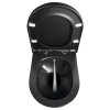 AVVA CLEANWASH závesná WC misa s bidet. spŕškou, Rimless, 35,5x53cm, čierna mat