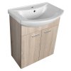 ZOJA umývadlová skrinka 61,5x74x32,5cm, dub platin, 2x dvierka