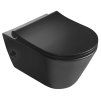 AVVA CLEANWASH závesná WC misa, integrovaná batéria a bidetová spŕška, Rimless, 35,5x53cm, čierna mat