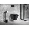 AVVA CLEANWASH závesná WC misa, integrovaná batéria a bidetová spŕška, Rimless, 35,5x53cm, čierna mat