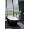 REDUTA voľne stojaca vaňa liaty mramor 171x81x58cm, čierna/biela