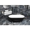 REDUTA voľne stojaca vaňa liaty mramor 150x75x58cm, čierna/biela