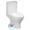 DARIO RIMLESS WC kombi misa s nádržkou, spodný/zadný odpad, biela