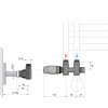 WICHER COMBI pripojovacia sada termostatická pre stredové pripojenie 50mm, čierná mat