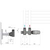 WICHER COMBI pripojovacia sada termostatická pre stredové pripojenie 50mm, čierná mat
