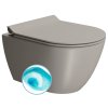 PURA závesná WC misa, Swirlflush, 36x50cm, tortora dual-mat