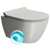 PURA závesná WC misa, Swirlflush, 36x50cm, cenere dual-mat