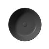 KUBE X keramické umývadlo na dosku, priemer 45cm, čierna mat