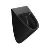 COMMUNITY urinál so zakrytým prívodom vody, Rimless, 31x54,5cm, čierna mat