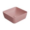 SAND/NUBES keramické umývadlo na dosku 38x38cm, blush mat