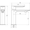 Vodovodná batéria umývadlová NIL - Metal grey - kartáčovaná
