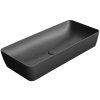 NUBES keramické umývadlo na dosku 80x40cm, čierna mat